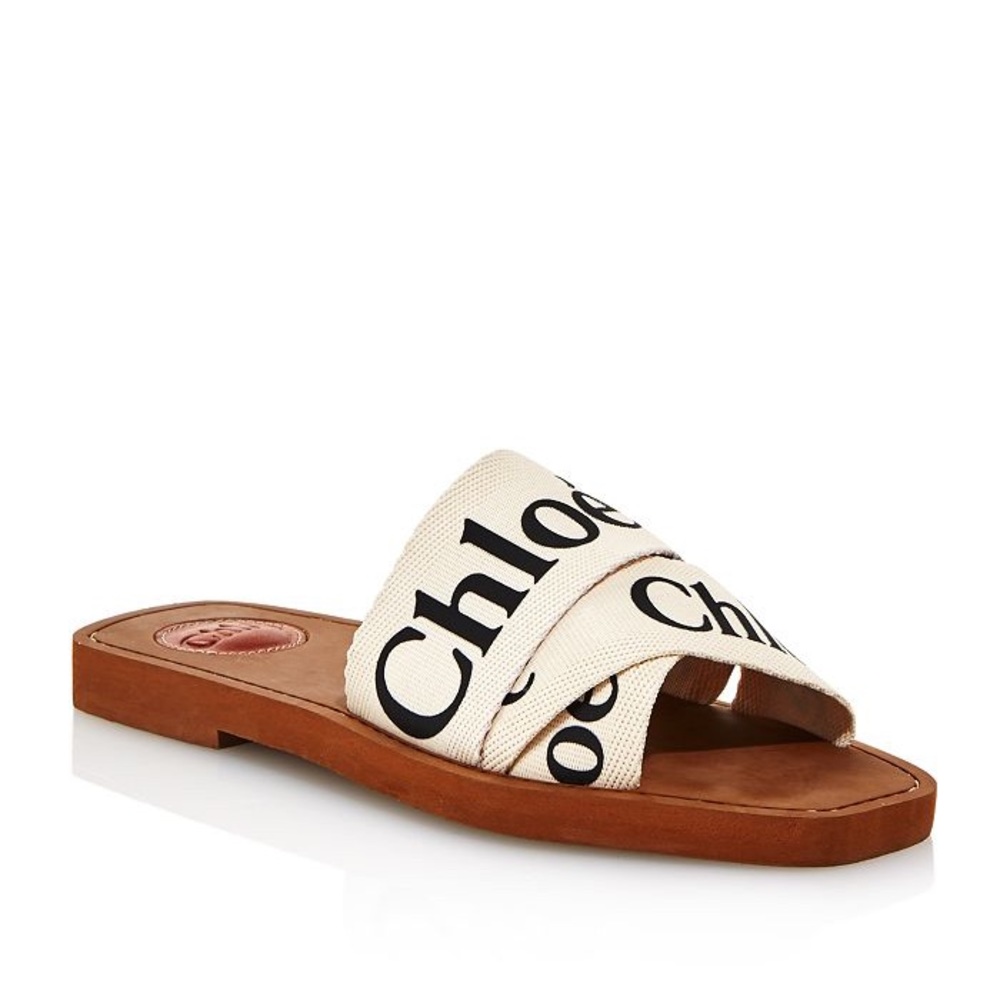 Chloe Cream and Black Sandals
